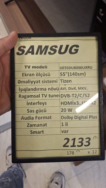 samsung televizyon 82 ekran: Yeni Televizor Samsung 55" — 3