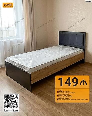 La Mini tək nəfərlik çarpayı - Ölçü: 90 × 200 sm - Mexanizm lalafo.az -da La Mini tək nəfərlik çarpayı - Ölçü: 90 × 200 sm - Mexanizm