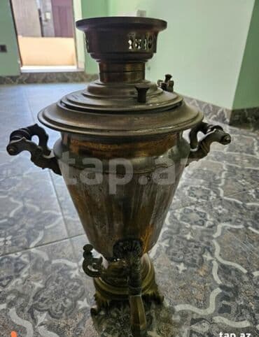 işlənmiş samovarlar: İşlənmiş Od Samovar, 5 l, Ünvandan götürmə — 1
