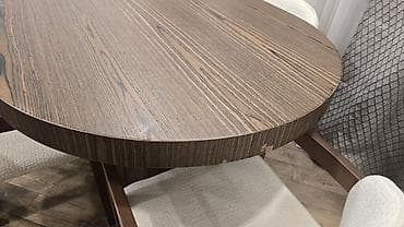 Masalar və oturacaqlar: Mətbəx üçün, Açılmayan, Oval masa, 6 stul — 5