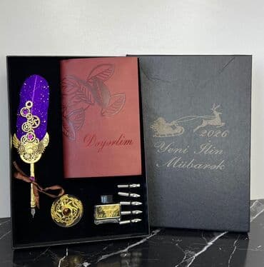 alp reklam: Hədiyyə dəstləri – yazı və not dəftəri temalı premium qutular 1) — 2
