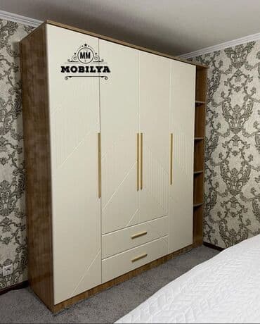 şifaner modelleri: Yeni, Açılan, 4 qapılı Düz dolab, Qarderob, paltar dolabı, Azərbaycan — 1