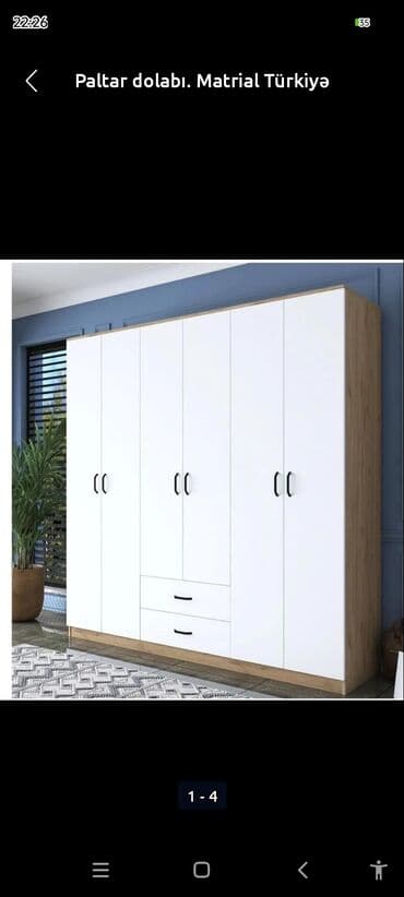 ağaç satış: Açılan, 4 qapılı Düz dolab, Şifonyer, Türkiyə — 4