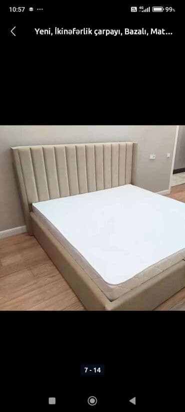 şəkill: İkinəfərlik çarpayı, Bazalı, Matras ilə — 1