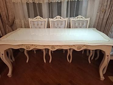 Qonaq otağı üçün, Yeni, Açılmayan, Dördbucaq masa, 8 stul