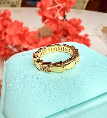 kehraba uzuk: Alyans, Üzük, Bvlgari, Sarı qızıl, 750 Əyar, Brilyant, 0-0.25 Karat — 2