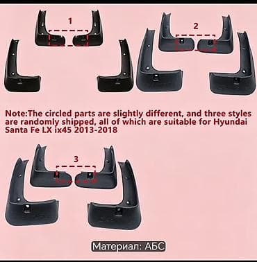kia optima diffuser: Hyundai Santa Fe ix45 (2013–2018) üçün palçıq qoruyucuları (mudflap) — 1