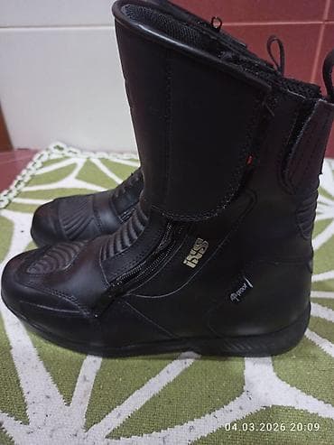 İXSmotosiklet çəkmələri - Material: qara dəri üst, aşınma zonalarında — 2