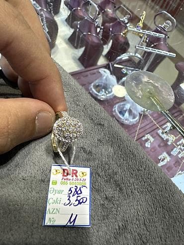 Üzük, Sarı qızıl, 585 Əyar, 0-0.25 Karat — 4