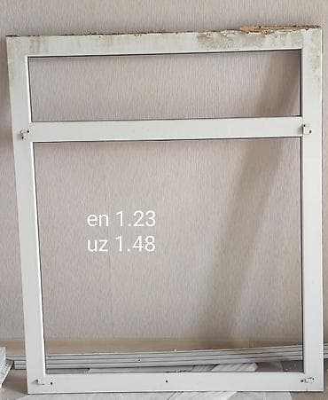 taxta gapilar: PVC balkon çıxış qapısı və pəncərə dəsti - Material: ağ PVC profil — 2