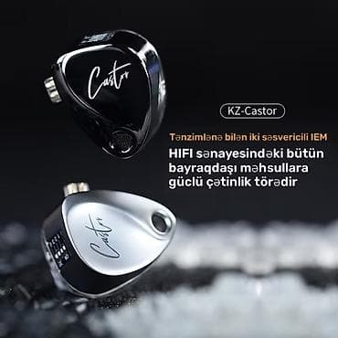 Ноутбуки: Orijinal KZ Castor Professional İEM (Mikrofonlu) – Gaming və HiFi üçün — 3