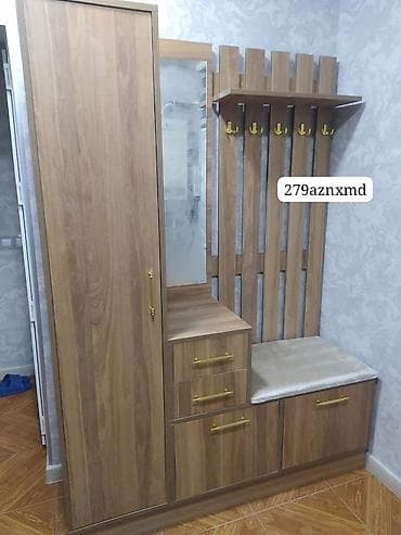 Dəhliz üçün çoxfunksiyalı mebel dəsti. - Material: ağac teksturalı — 1