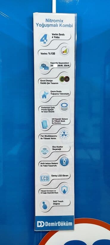 мука: Yeni Kombi DemirDöküm 35 kVt, Zəmanətli, Kredit var — 3