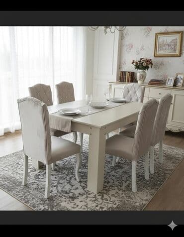 Great Wall: Qonaq otağı üçün, Yeni, Açılmayan, Kvadrat masa, 6 stul — 2