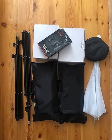 işığ: Godox "Mini Pioneer 200 Kit" tam dəst! Studiya işıqları. 2 Eded Godox — 7