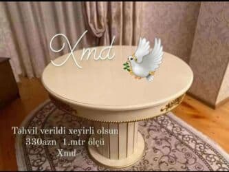 стол массив: Qonaq masası, Yeni, Açılmayan, Yumru masa — 1