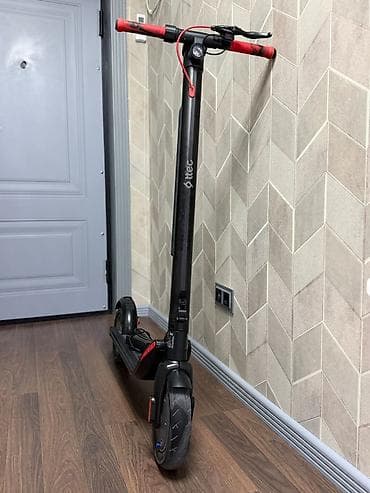 kreditle qacis aparati: Elektrik skuter – ttec markası - Rəng: qara, qırmızı vurğularla - Ön — 2