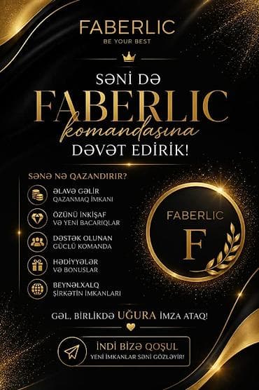 Резюме: Faberlic komandasına dəvət! Təklif: - Əlavə gəlir qazanmaq imkanı - — 1