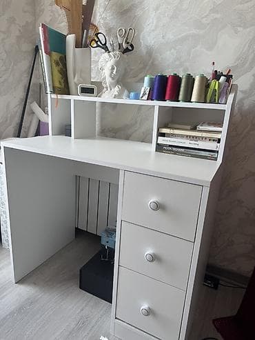 mdf qapi: Düz masa, Stulsuz, Polkalı, Siyirməli, MDF — 3