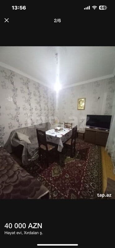 qalmaq şərti ilə: 2 otaqlı, 50 kv. m, Kredit yoxdur, Orta təmir — 2