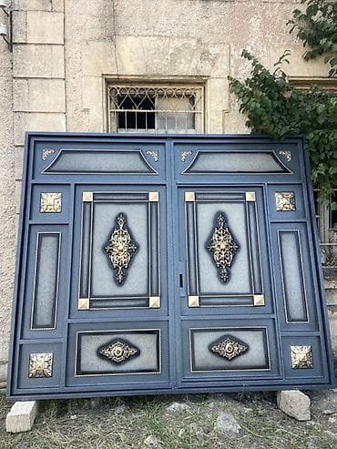 Yeni Dəmir Həyət darvazası, Yana açılan, 3 m, Mexaniki, Qapı ilə, Kredit var, Ödənişli quraşdırma, Ünvandan götürmə, Ödənişli çatdırılma, Rayonlara çatdırılma