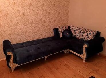 divan kreslo üstü: Künc divan, Açılan, Vеlur parça, Ödənişli çatdırılma — 2