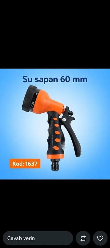 suvarma şlanqları: Su səpən başlıq – 60 mm Kod: 1637 - Bağ suvarması və təmizlik işləri — 1