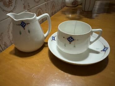 first class cay qiymeti: Çay dəsti, rəng - Ağ, Farfor, SSRİ — 2