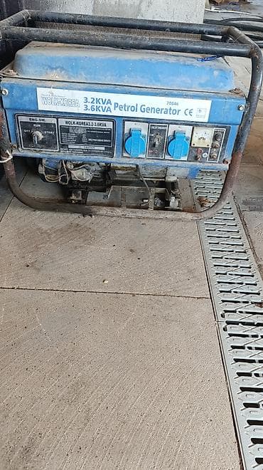 quru: Benzinlə işləyən generator – WOLK-KOREA 3.2–3.6 kVA Xüsusiyyətlər: - — 1