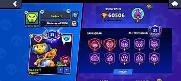 mis samovar: Brawl Stars oyun hesabı - Kupa: 60,506 (maksimum 60,508) - Hesab — 2