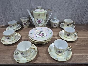 caynı serviz: Çay dəsti, rəng - Ağ, Farfor, Almaniya — 5
