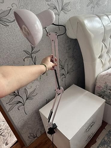 stol üstü: Masaüstü qısqaclı işıq lampası - Rəng: açıq çəhrayı/solğun çəhrayı - — 1