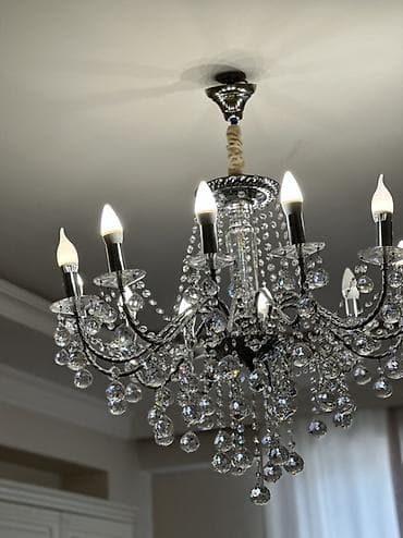 lustur islenmis: Çılçıraq, 10 və daha çox lampa, Xrustal — 1