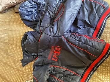 ust geyimler: Uşaq üçün qışlıq şişmə gödəkçə 4-5yaş əkizlər üçün - Rəng: tünd göy — 4