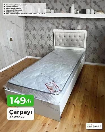 intex matras: Çarpayı – 90×200 sm - Mexanizm: açılmayan, bazasız - Süngər — 1