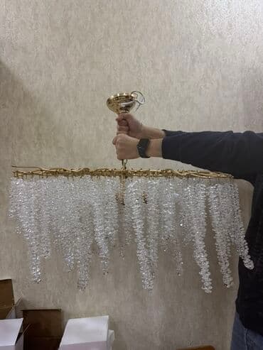 listur alti: Çılçıraq, 3 lampa, Xrustal — 2