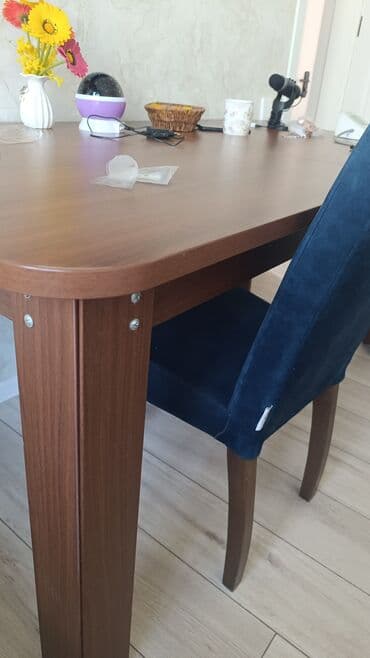 стол и стулья для дачи: Для кухни, Нераскладной, Прямоугольный стол, 2 стула — 4