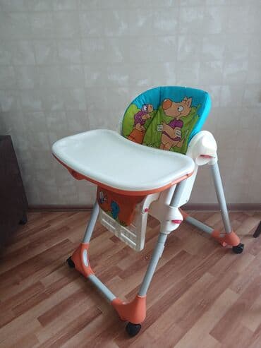 для кормления: Chicco Polly uşaq üçün yemək masası. Kəmərləri yoxdur. Детский столик — 1