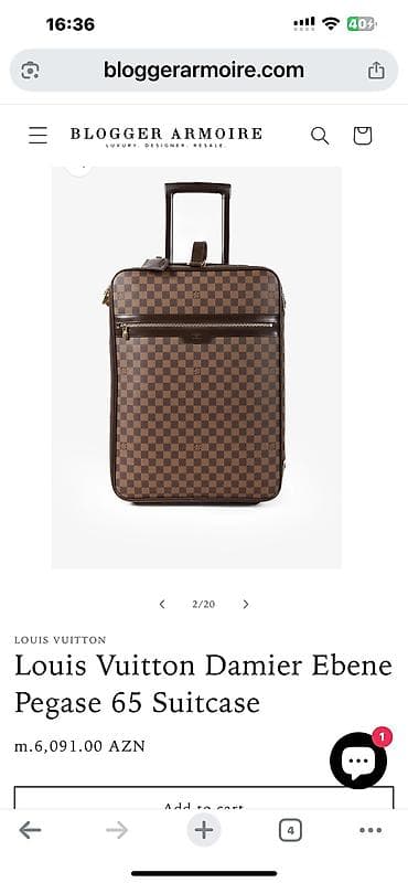 luis vitton: Orijinal Louis Vuitton Damier Ebene Pegase 65 səyahət çamadanı — 2
