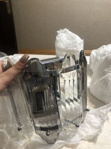 divar işığı: Kristal divar bra – dekorativ işıqlandırma - Material: qalın kəsimli — 1