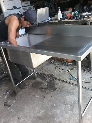 Yeni Düzbucaqlı Mətbəx çanağı, Şkafsız, Paslanmaz polad, Pulsuz çatdırılma