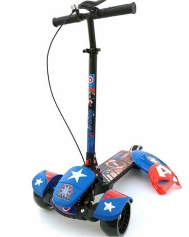 детские самокаты с родительской ручкой: Samakat, Scooter, Skuter,Samokat🛴 🔹Tormuzlu 🔹 Musiqili🎶 🔸️ Ölkə daxili — 1