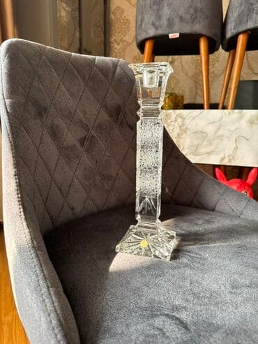 plastik suse: Kəsimli kristal şamdan.Cexiyadan almisam bakidan yox yeni 180dollara — 2