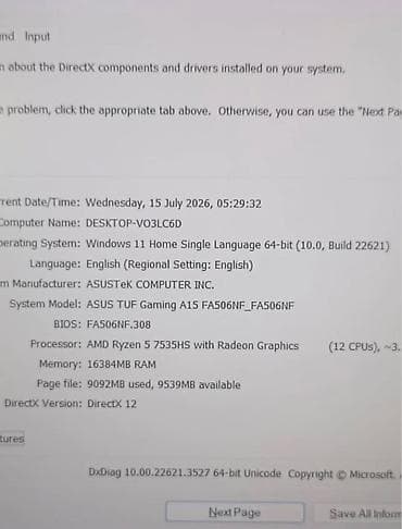 apple 15: İşlənmiş ASUS TUF Gaming, 15.6 ", AMD Ryzen 5, 512 GB, Ödənişli çatdırılma — 5