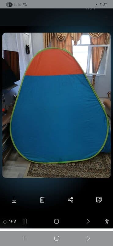 kamp cadırı: Pop-up tipiya düşərgə çadırı - Rəng: göy-sitron kənarlı, narıncı — 7