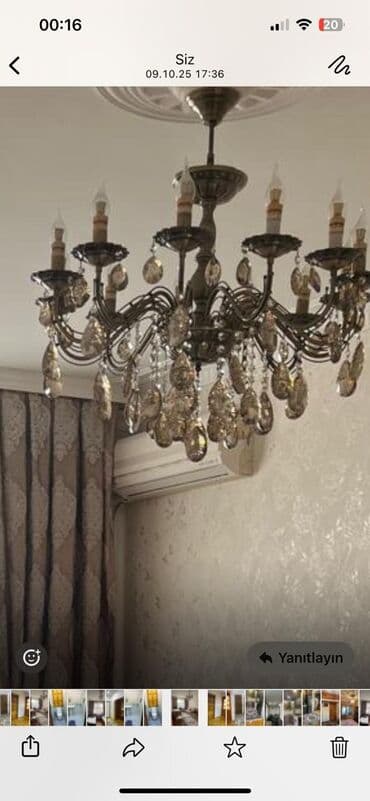 metbex ucun cilciraqlar: Çılçıraq, 10 və daha çox lampa, Metal — 6