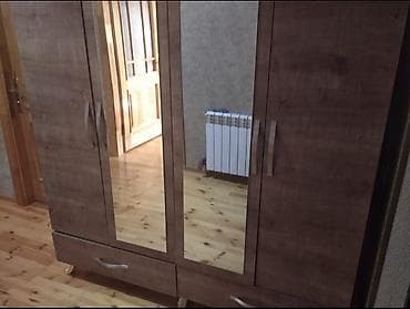 embawood paltar dolabı: İşlənmiş, 4 qapılı, Güzgülü, Qəhvəyi, Taxta, Açılan, Düz dolab — 3