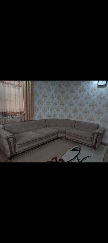 divan saloglu: Künc divan, İşlənmiş, Açılan, Bazalı, Vеlur parça, Çatdırılma yoxdur — 3