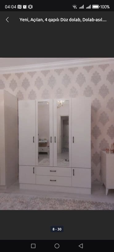 балконный шкаф: Yeni, Açılan, 4 qapılı Düz dolab, Dolab-asılqan, Azərbaycan — 5