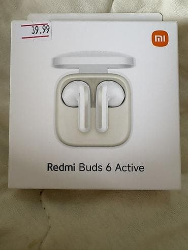 baseus encok w04: Xiaomi Redmi Buds 6 Active simsiz qulaqlıq -Batareya: 96 saat batareya — 1